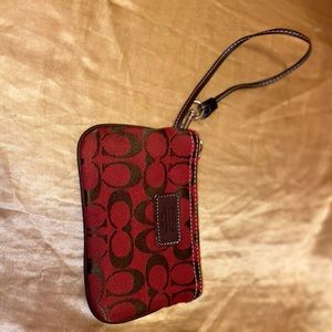 Y2K small red Coach wristlet wallet